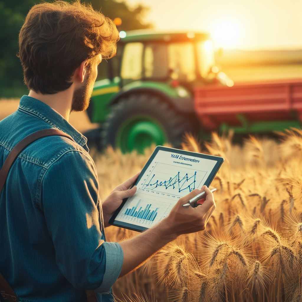 farmer using AI crop yield prediction tool Kheti Buddy