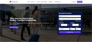 gatwick taxi trnasfer homepage screenshot