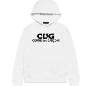 Comme des Garcons CDG Logo Hoodie White