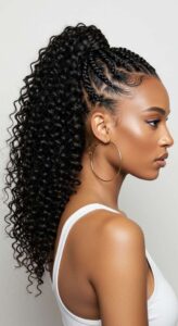 Classic Look With Human Hair Curly Wigs