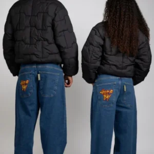 How should baggy jeans fit men